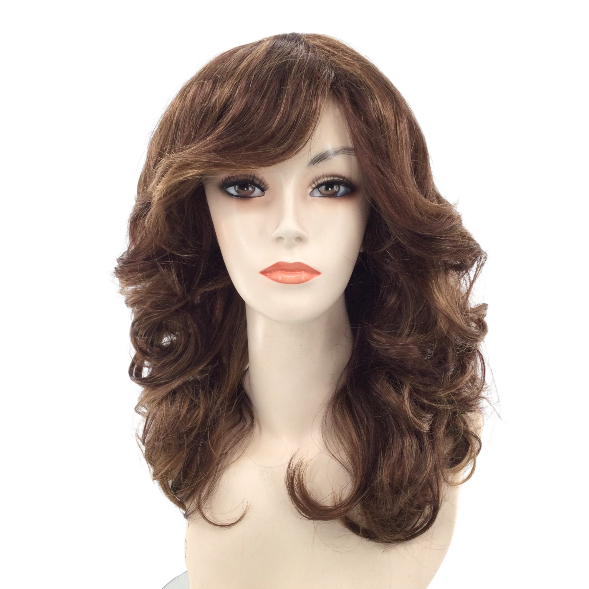 1970's Disco Queen Feathery Theatrical Costume Wig in Natural Colors