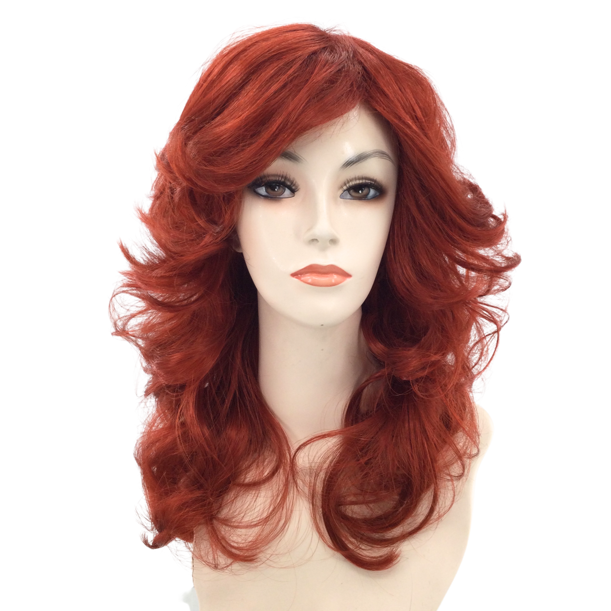 1970's Disco Queen Feathery Theatrical Costume Wig in Natural Colors