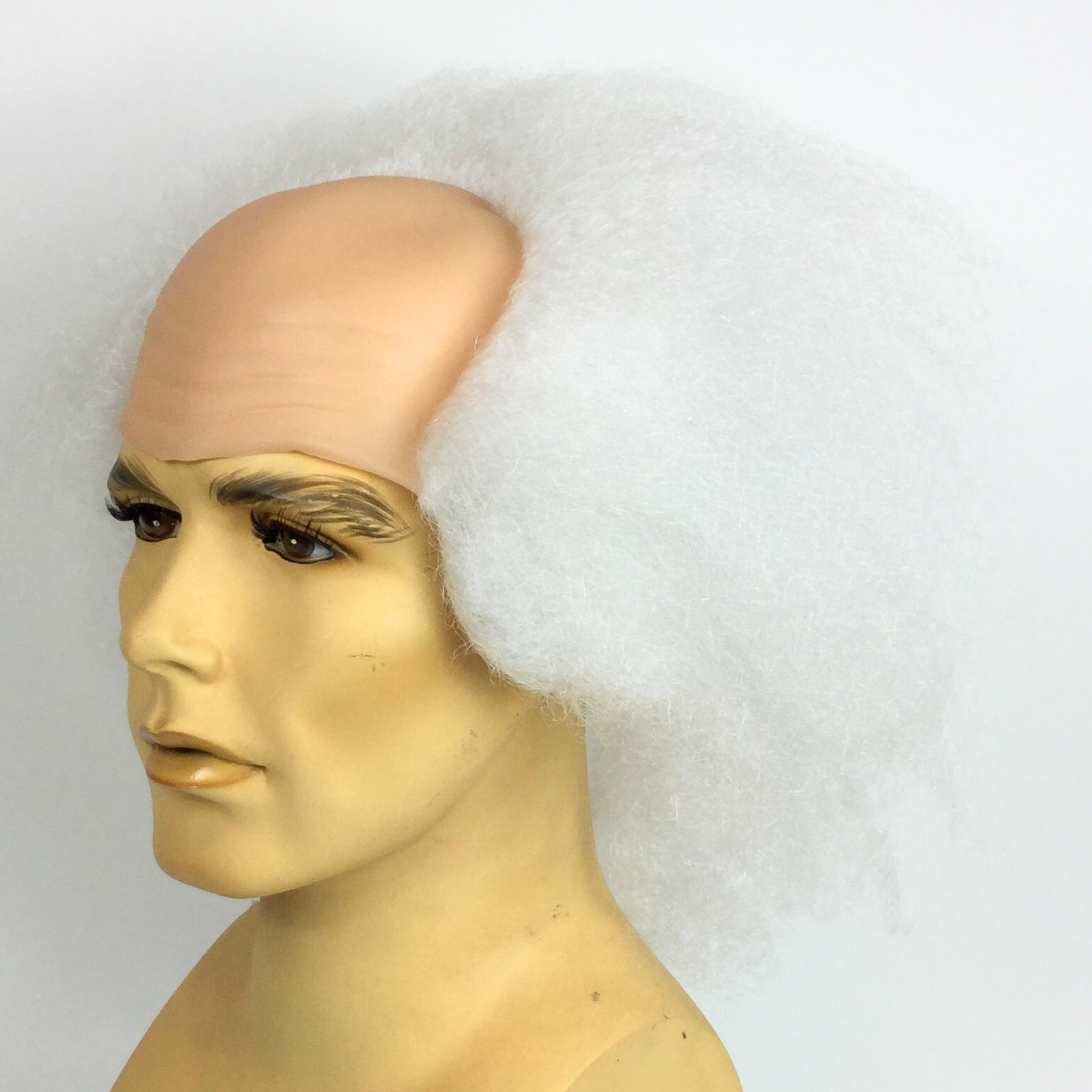 DOC BROWN Inspired Theatrical Bald Cap Wig