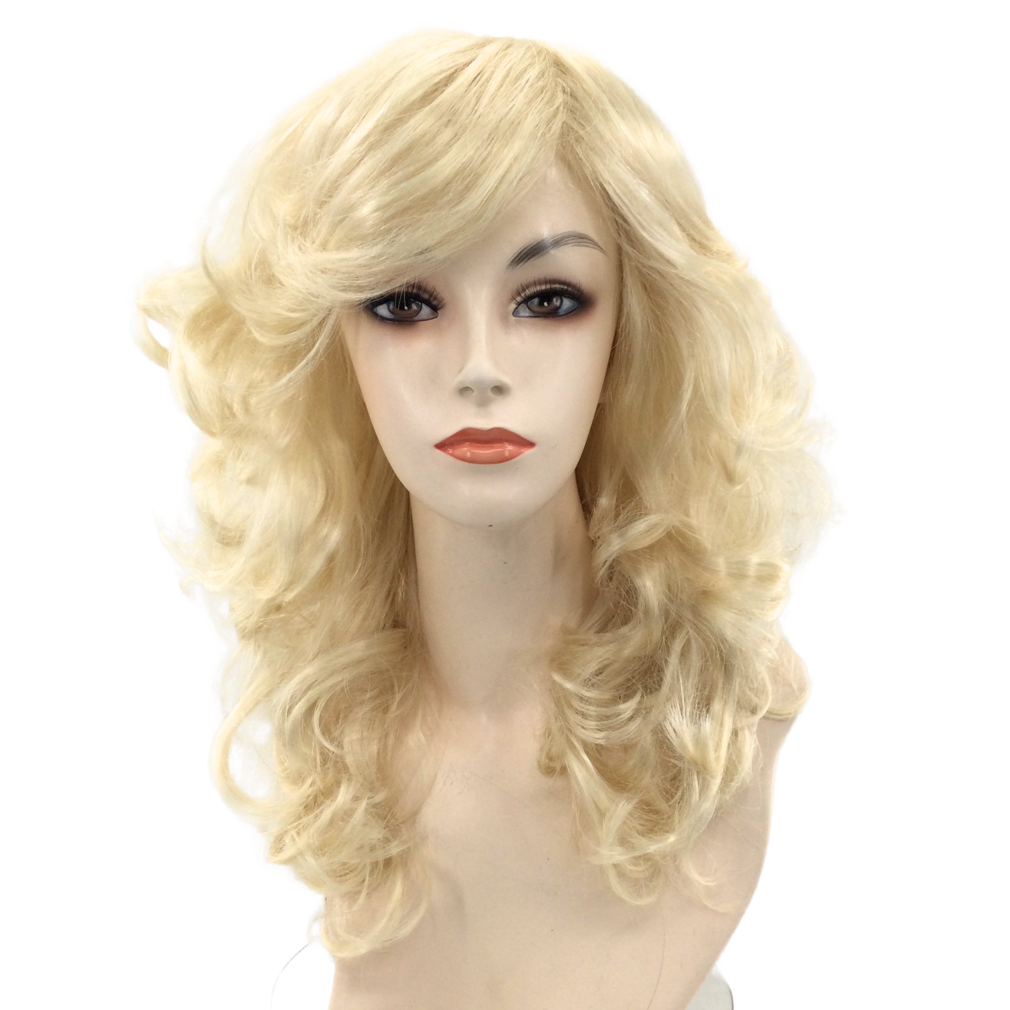 1970's Disco Queen Feathery Theatrical Costume Wig in Natural Colors