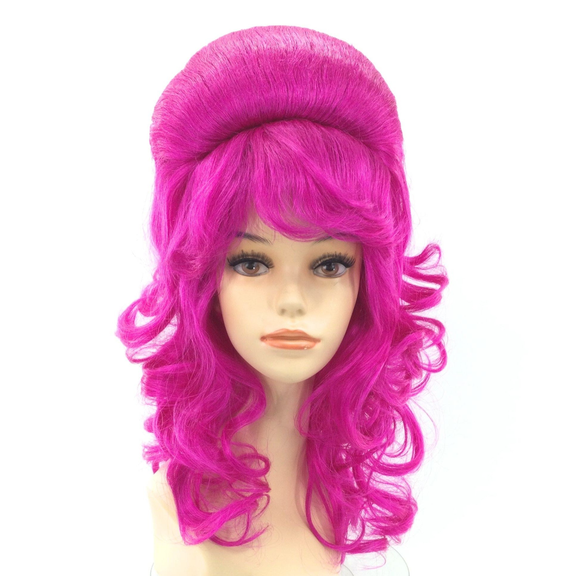 1960’s Retro Curly Beehive Theatrical Wig in Fun Party Colors
