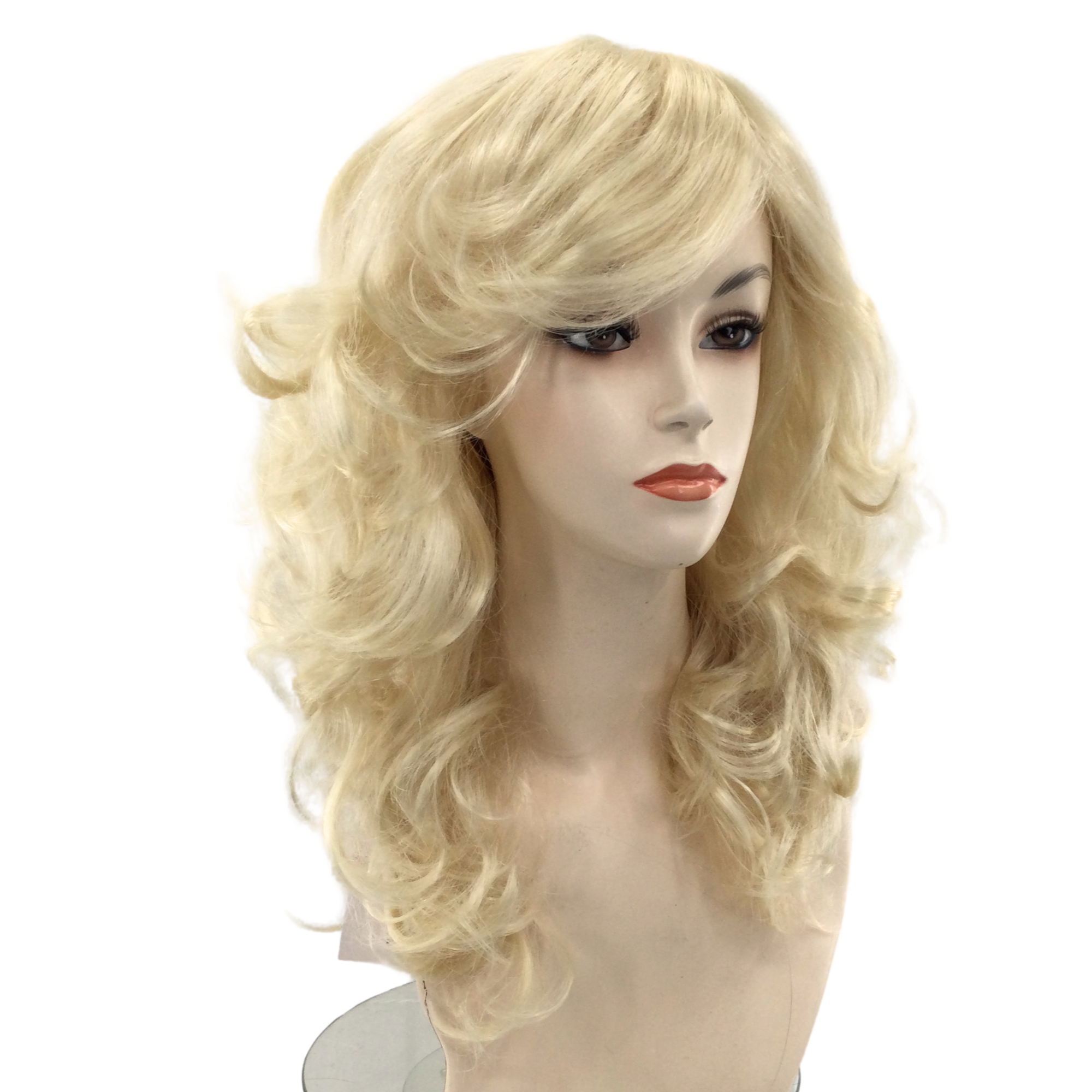1970's Disco Queen Feathery Theatrical Costume Wig in Natural Colors