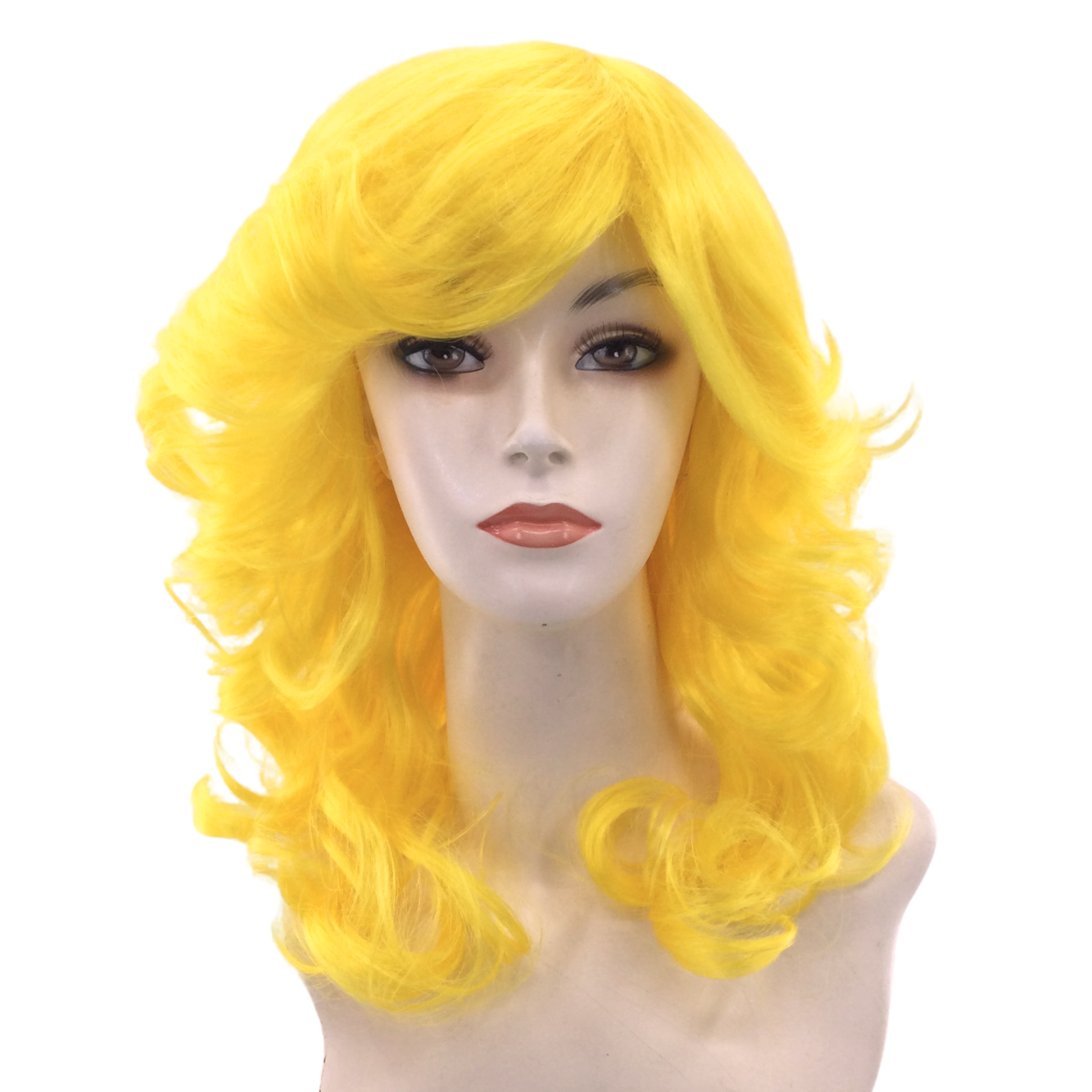 1980's Disco Queen Feathery Theatrical Costume Wig in Fun Party Colors