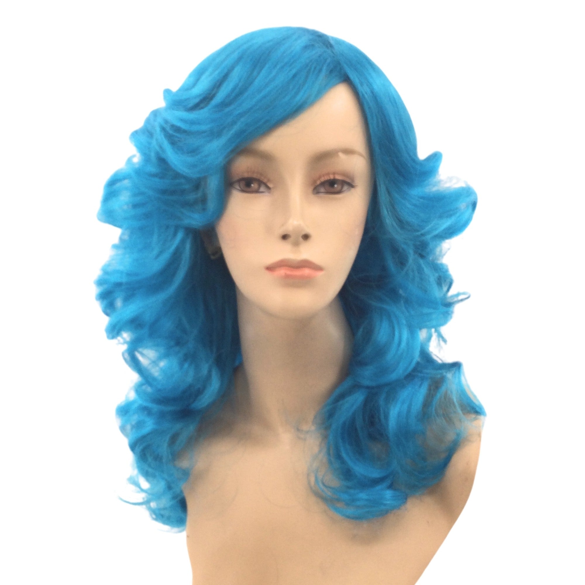 1980's Disco Queen Feathery Theatrical Costume Wig in Fun Party Colors