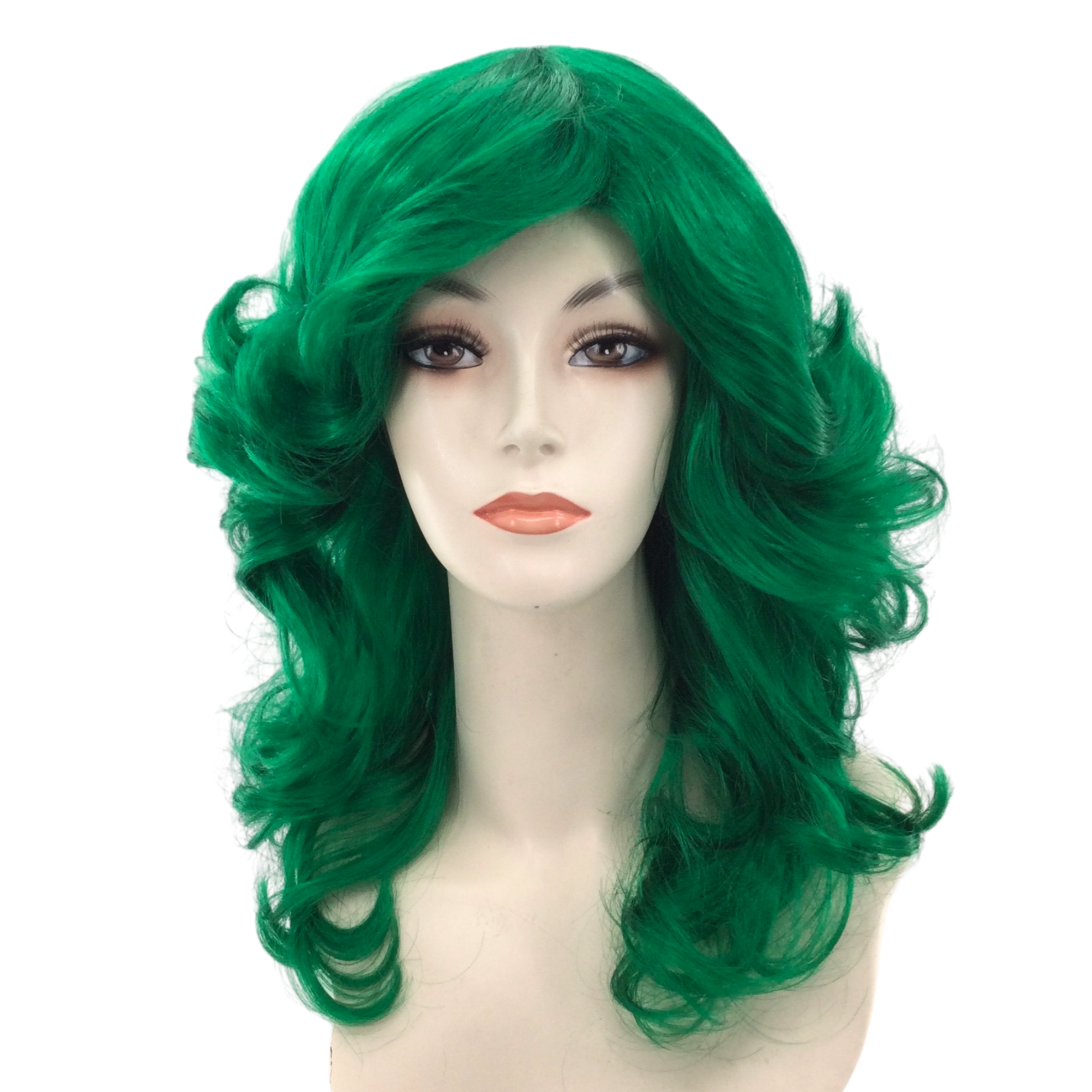 1980's Disco Queen Feathery Theatrical Costume Wig in Fun Party Colors