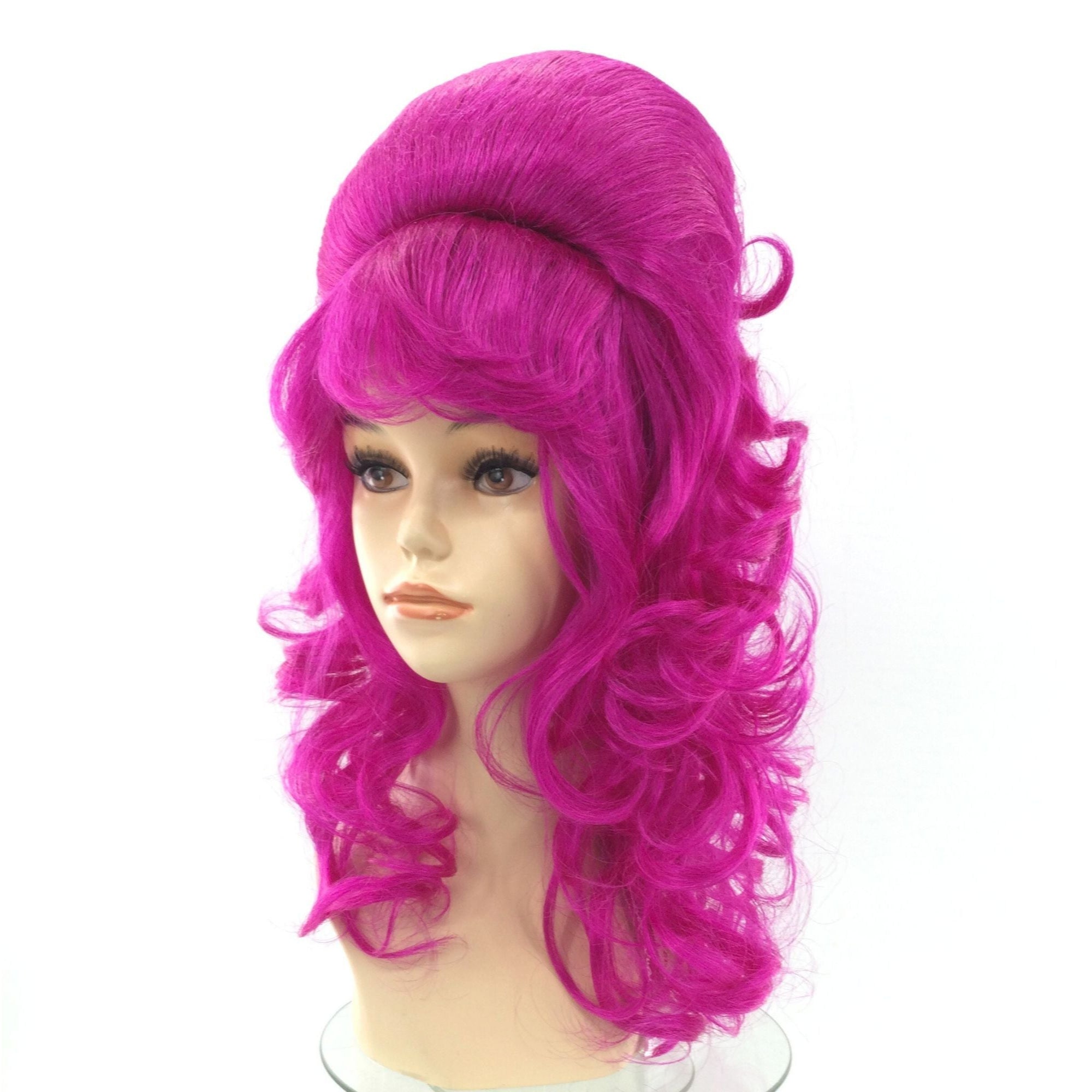 1960’s Retro Curly Beehive Theatrical Wig in Fun Party Colors