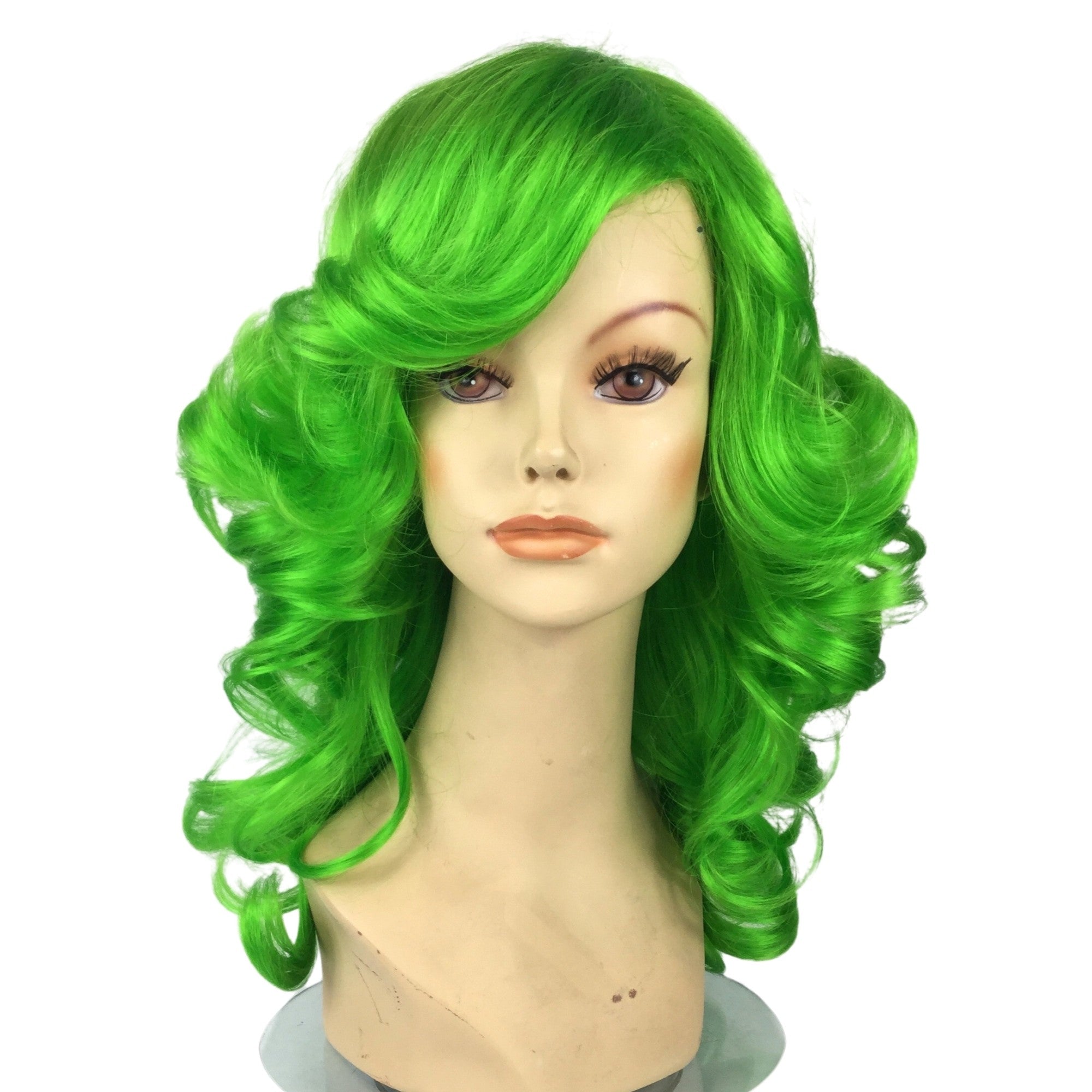 1980's Disco Queen Feathery Theatrical Costume Wig in Fun Party Colors