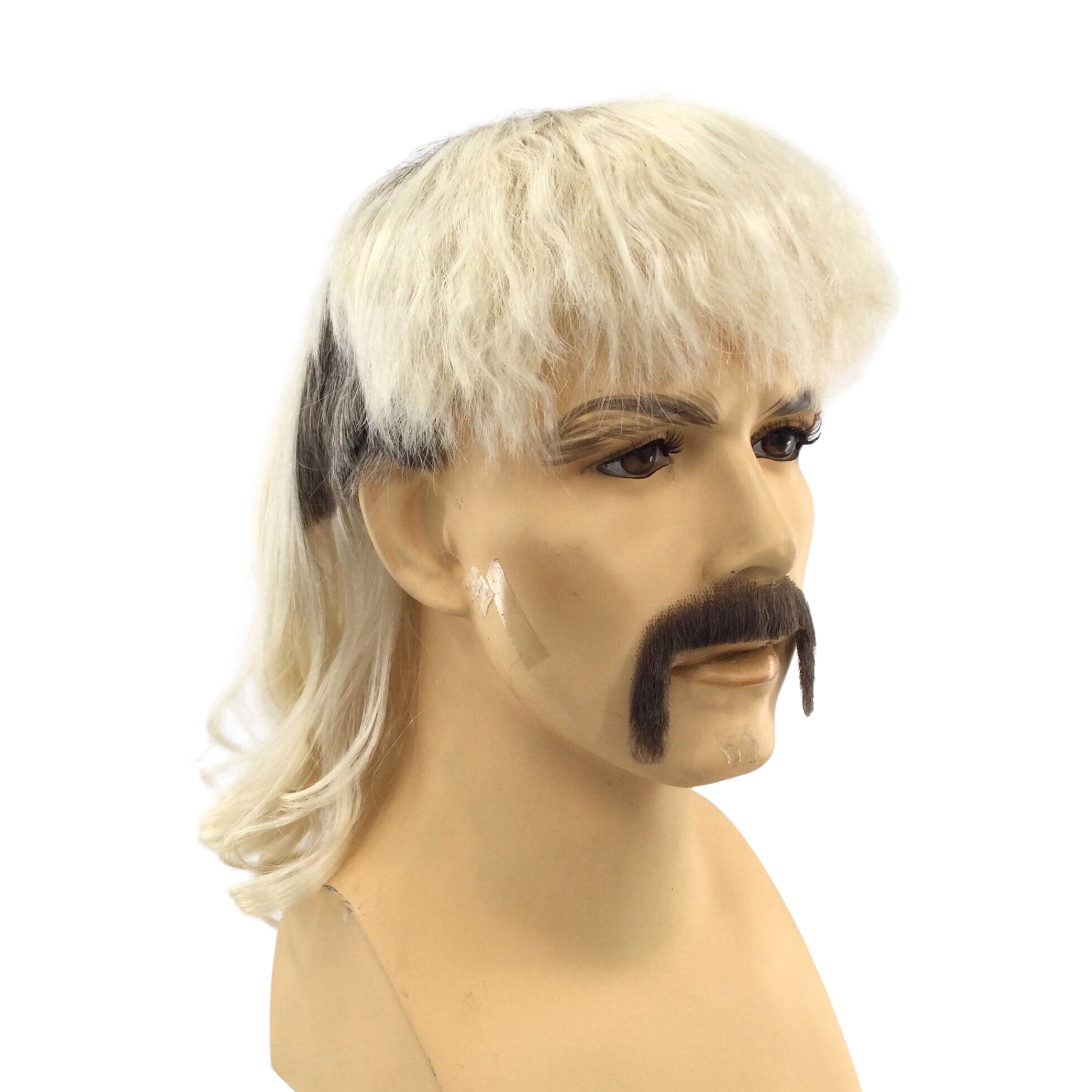 TIGER JOE EXOTIC Theatrical Costume Wig & Mustache Set