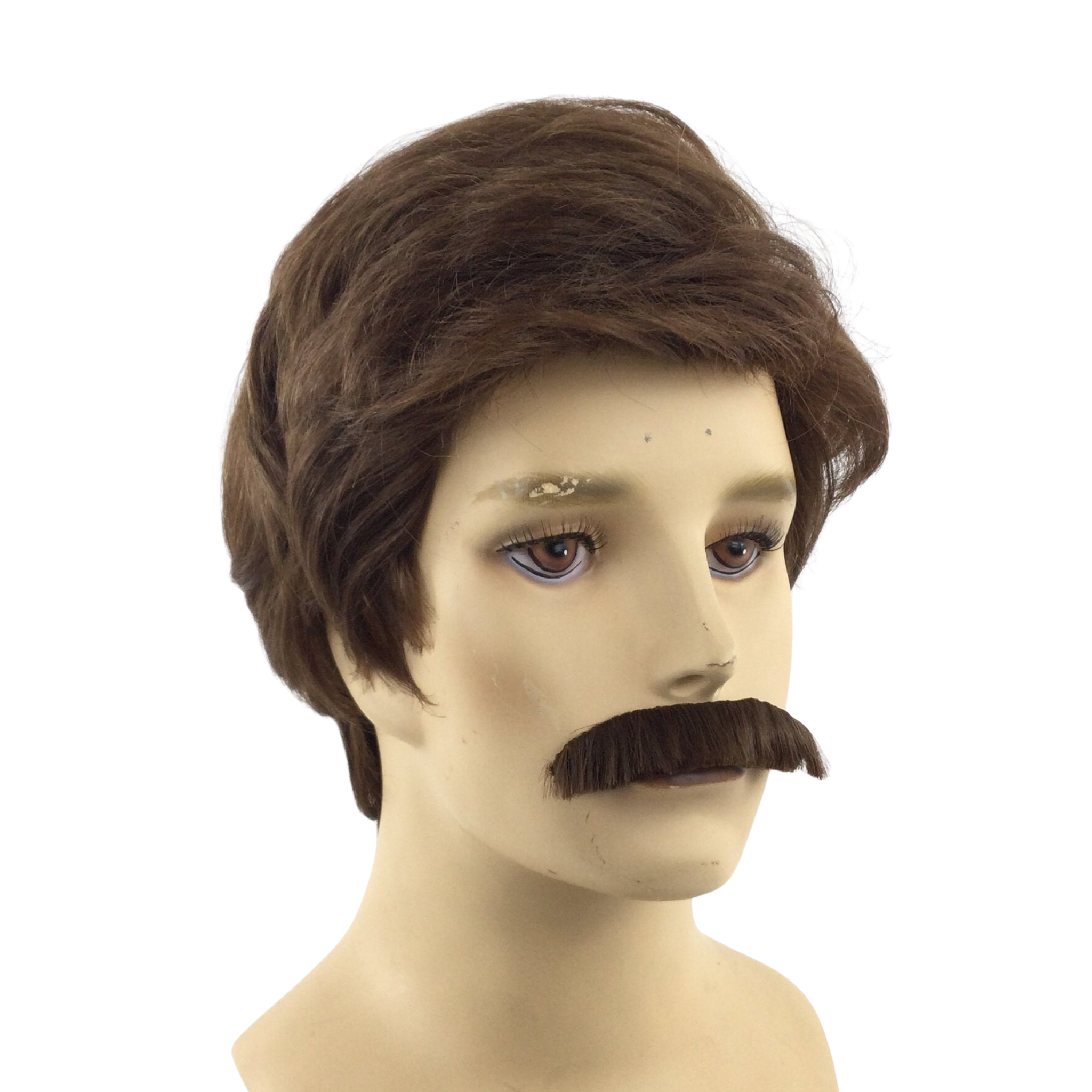 RON BURGUNDY Deluxe Theatrical Wig & Mustache Set