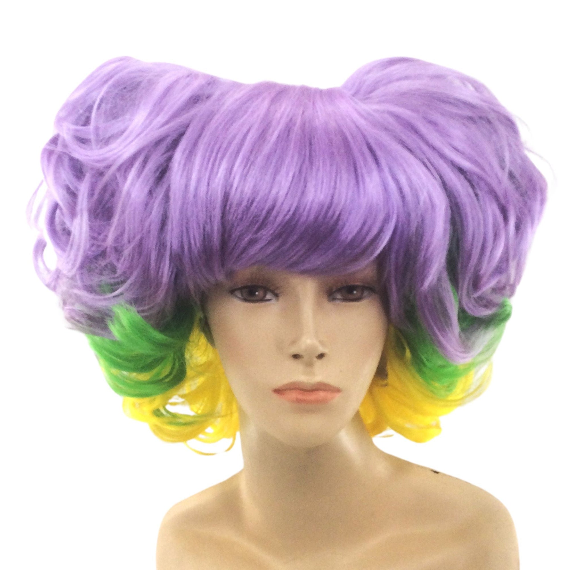 MARDI GRAS Pom-Pom  Beehive Theatrical Wig