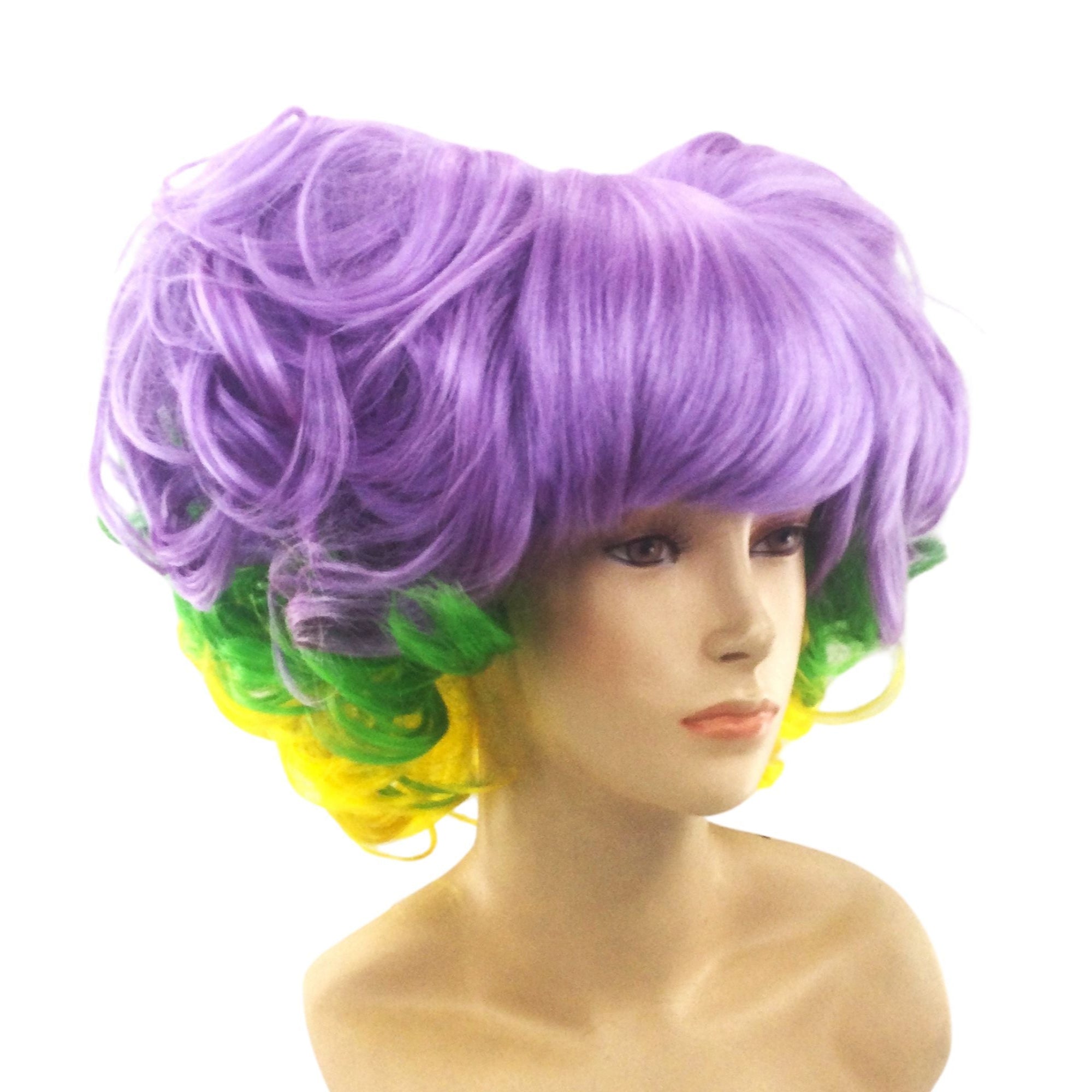 MARDI GRAS Pom-Pom  Beehive Theatrical Wig