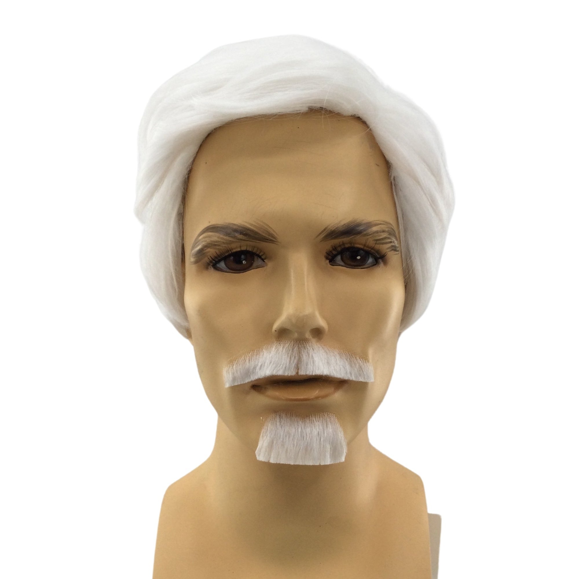 COLONEL SANDERS Theatrical Costume Wig Mustache & Goatee Set