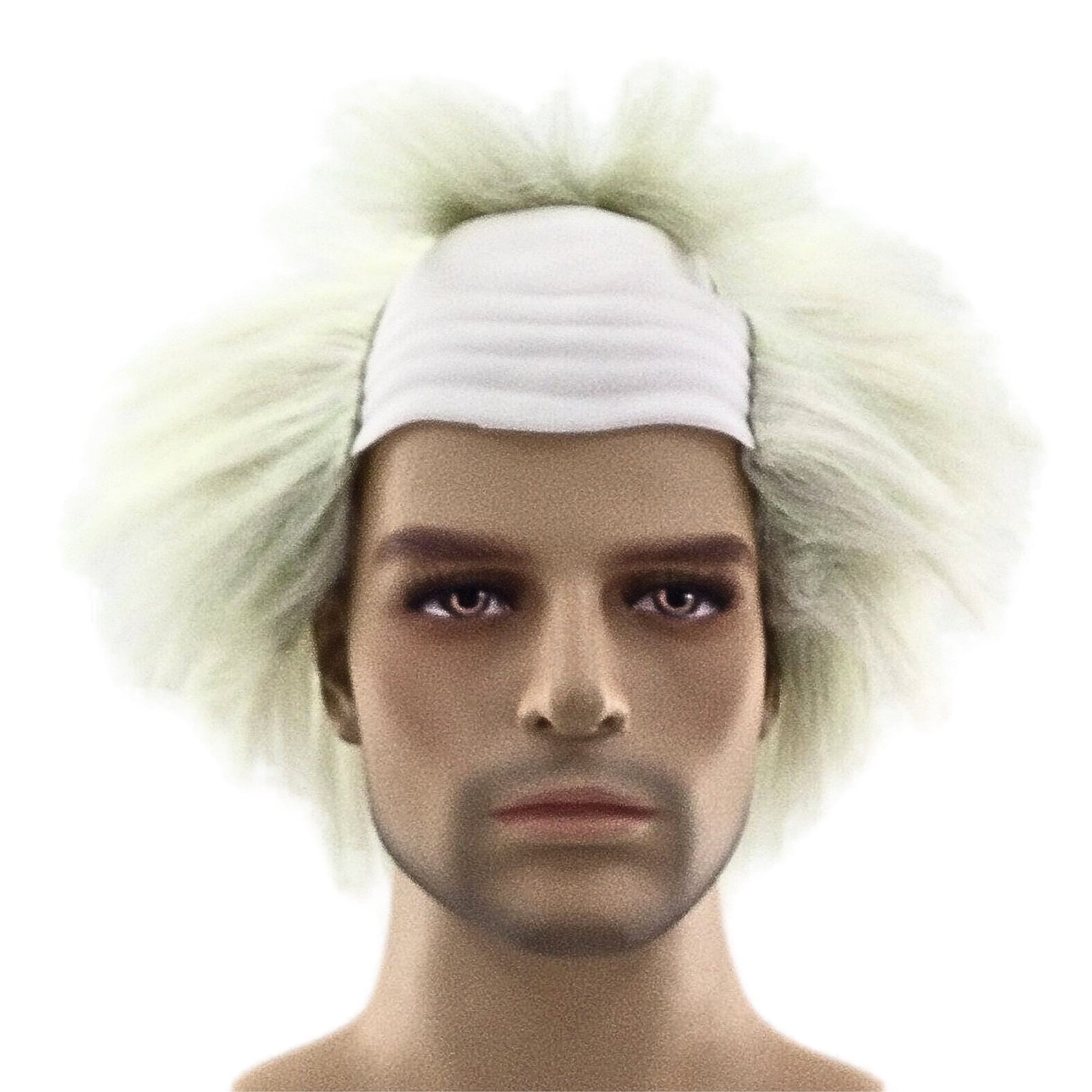 Crazy Dead Guy Theatrical Bald Cap Wig