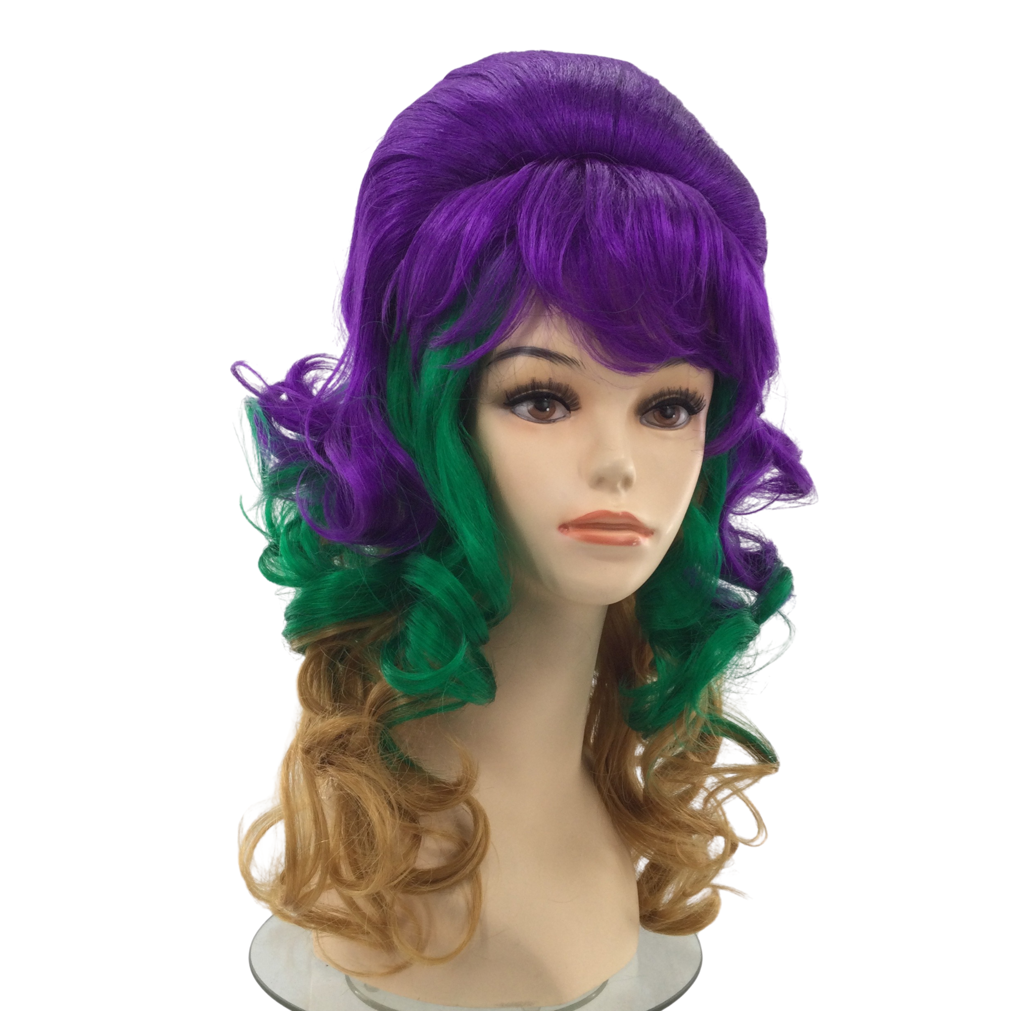MARDI GRAS Premium Beehive Theatrical Wig