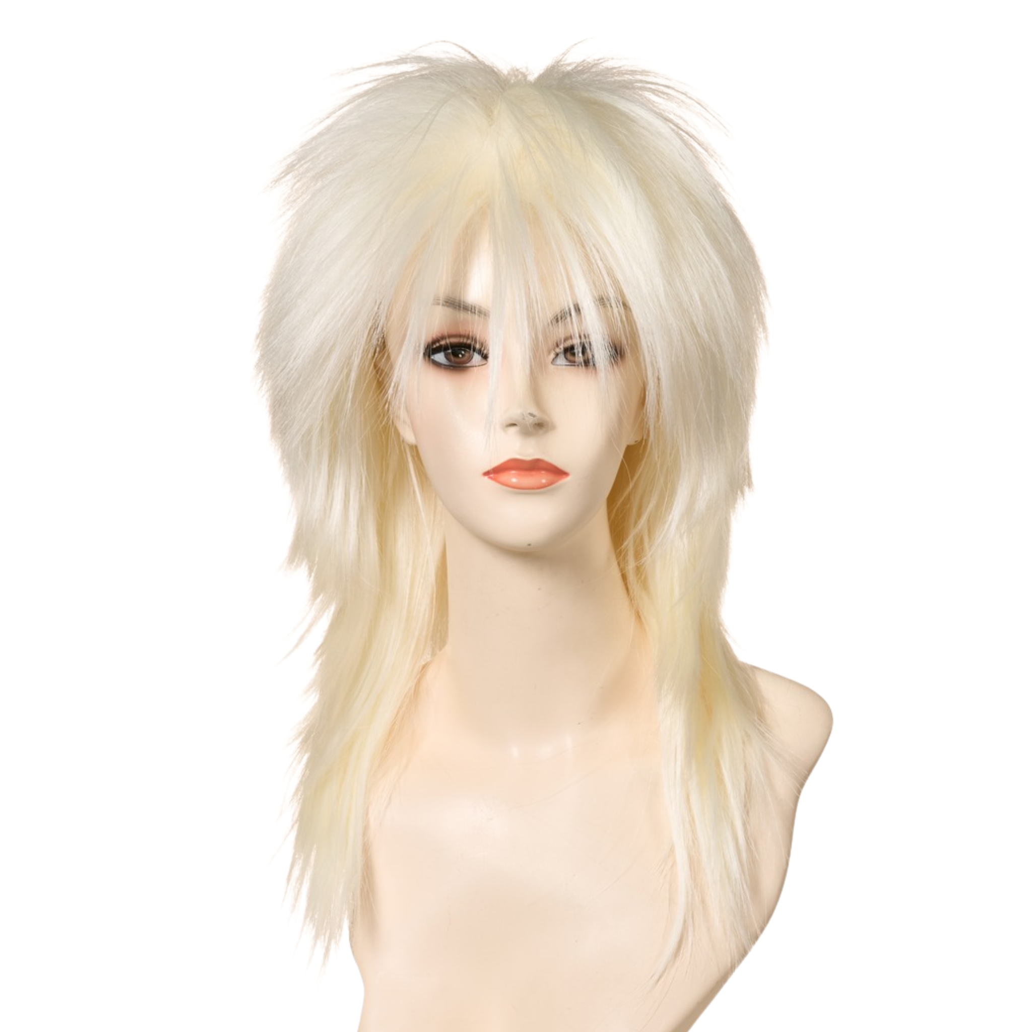 1980’s Spiky Punk Rocker Unisex Wig in Natural Colors
