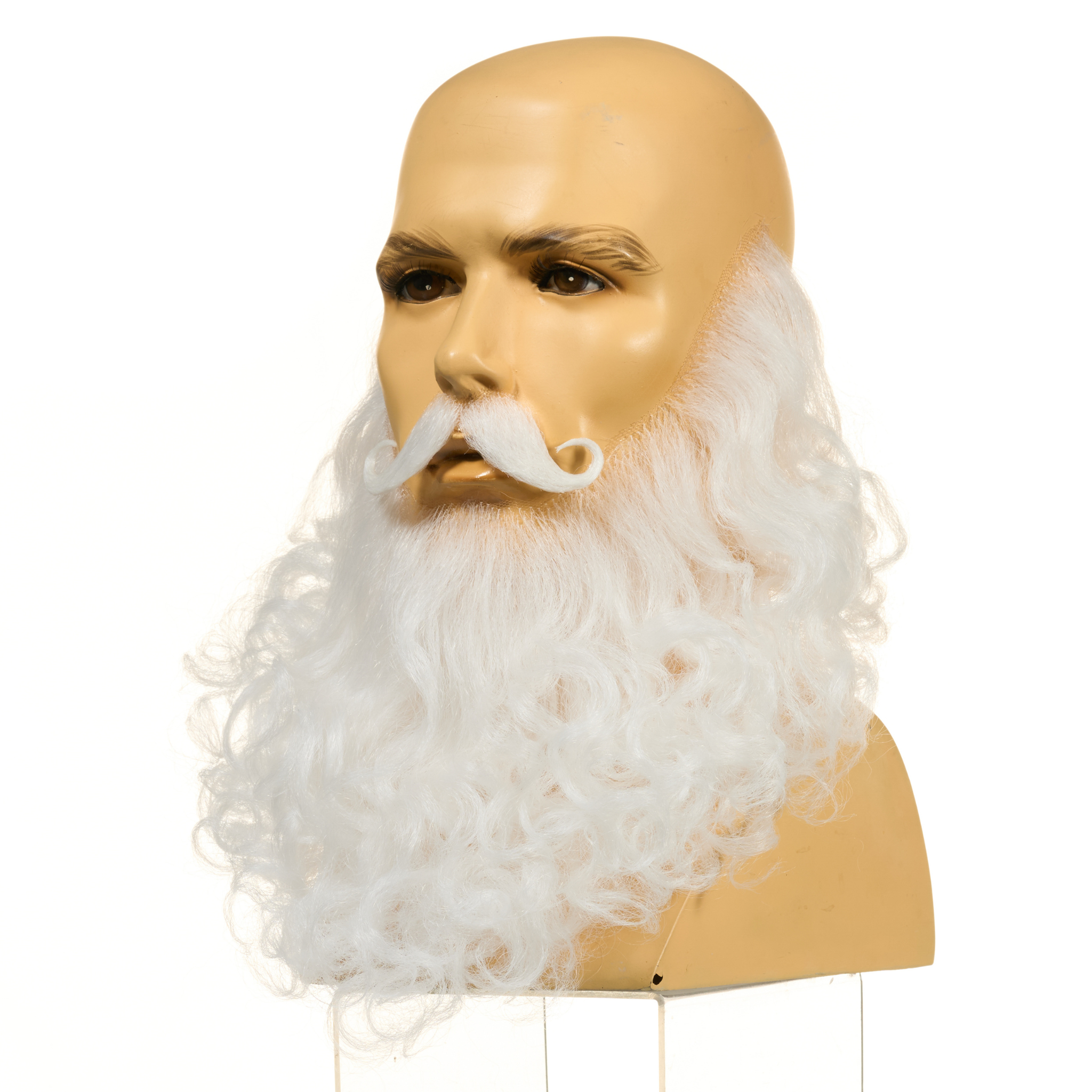 Santa Claus Beard & Mustache Curly Long Set