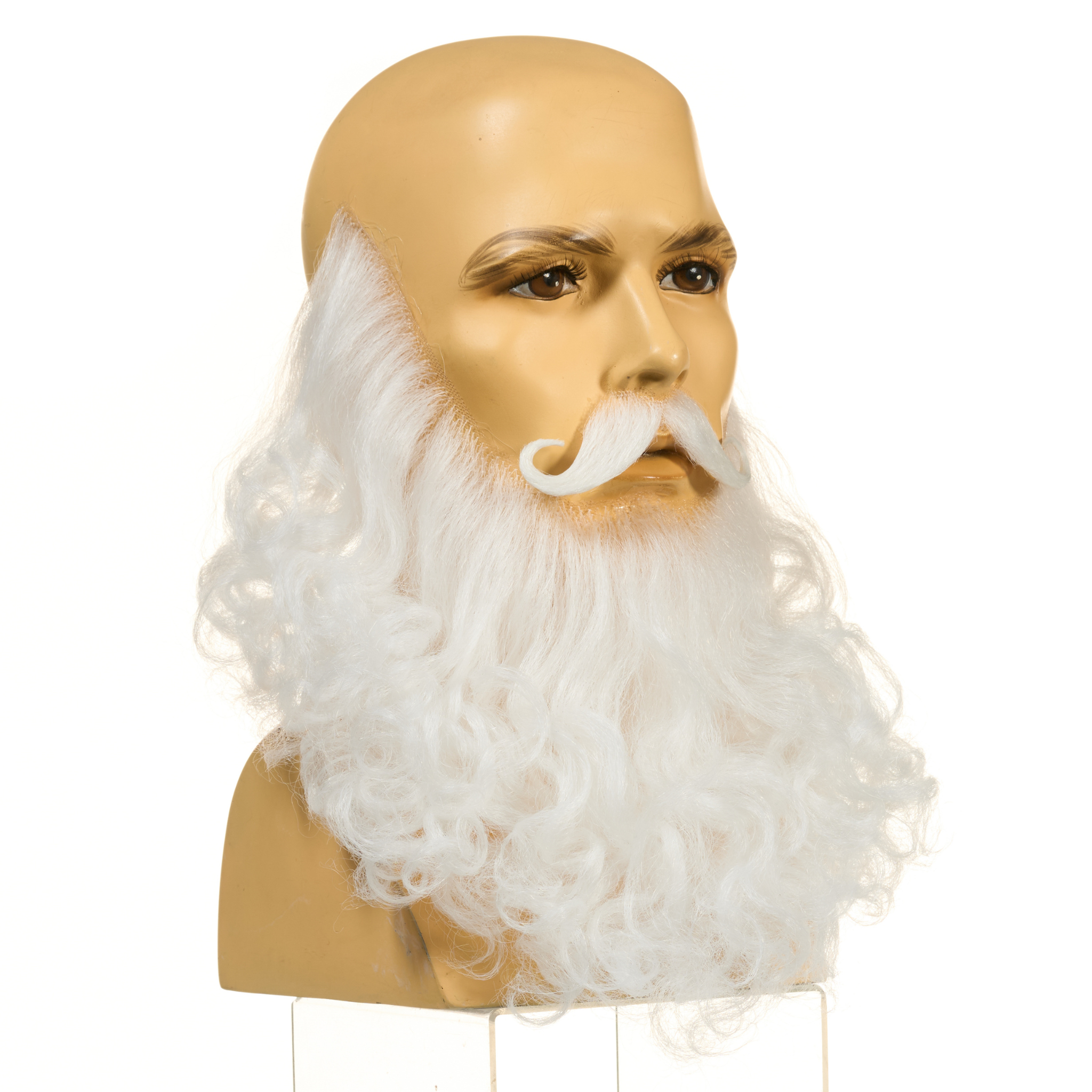 Santa Claus Beard & Mustache Curly Long Set