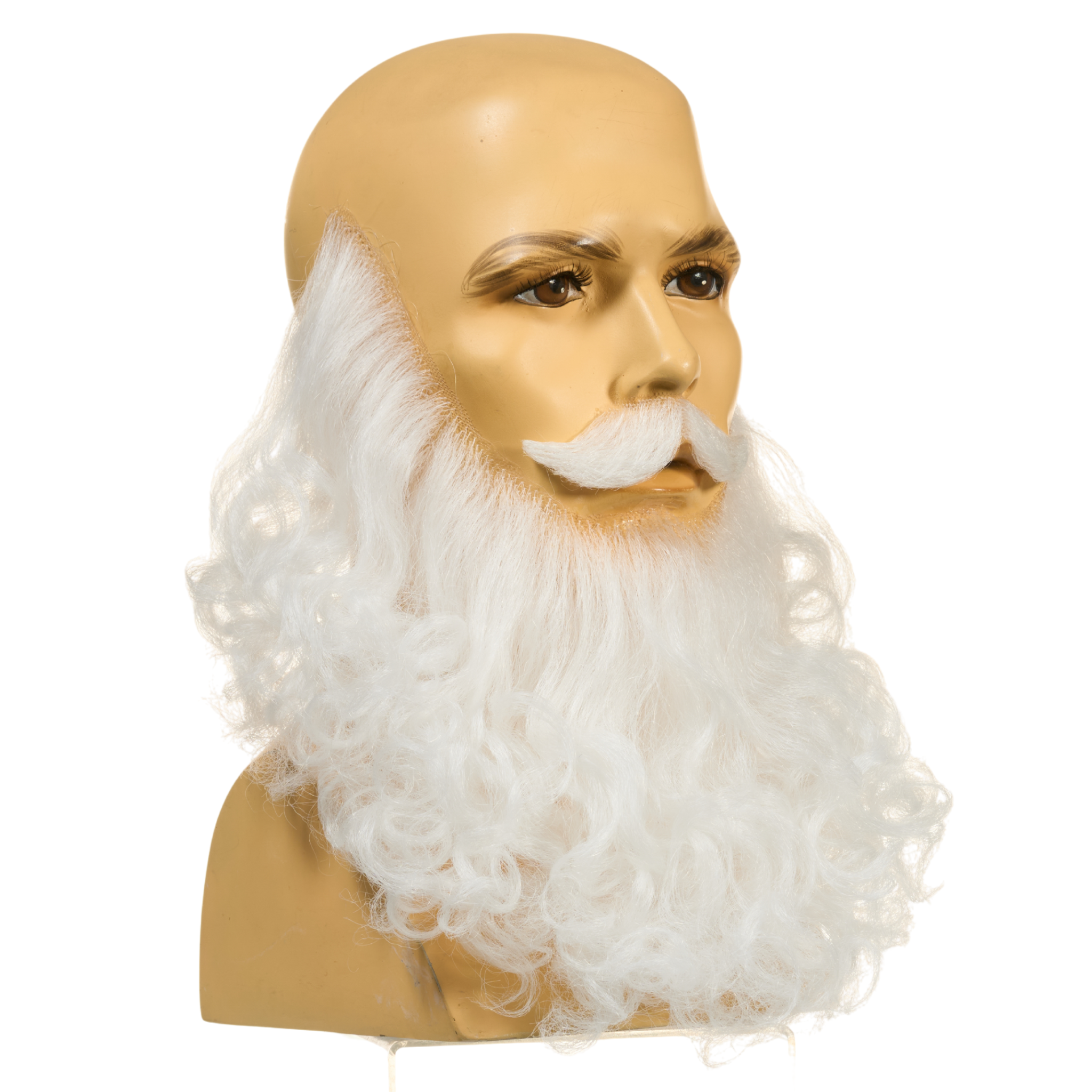 Santa Claus Beard & Mustache Curly Long Set