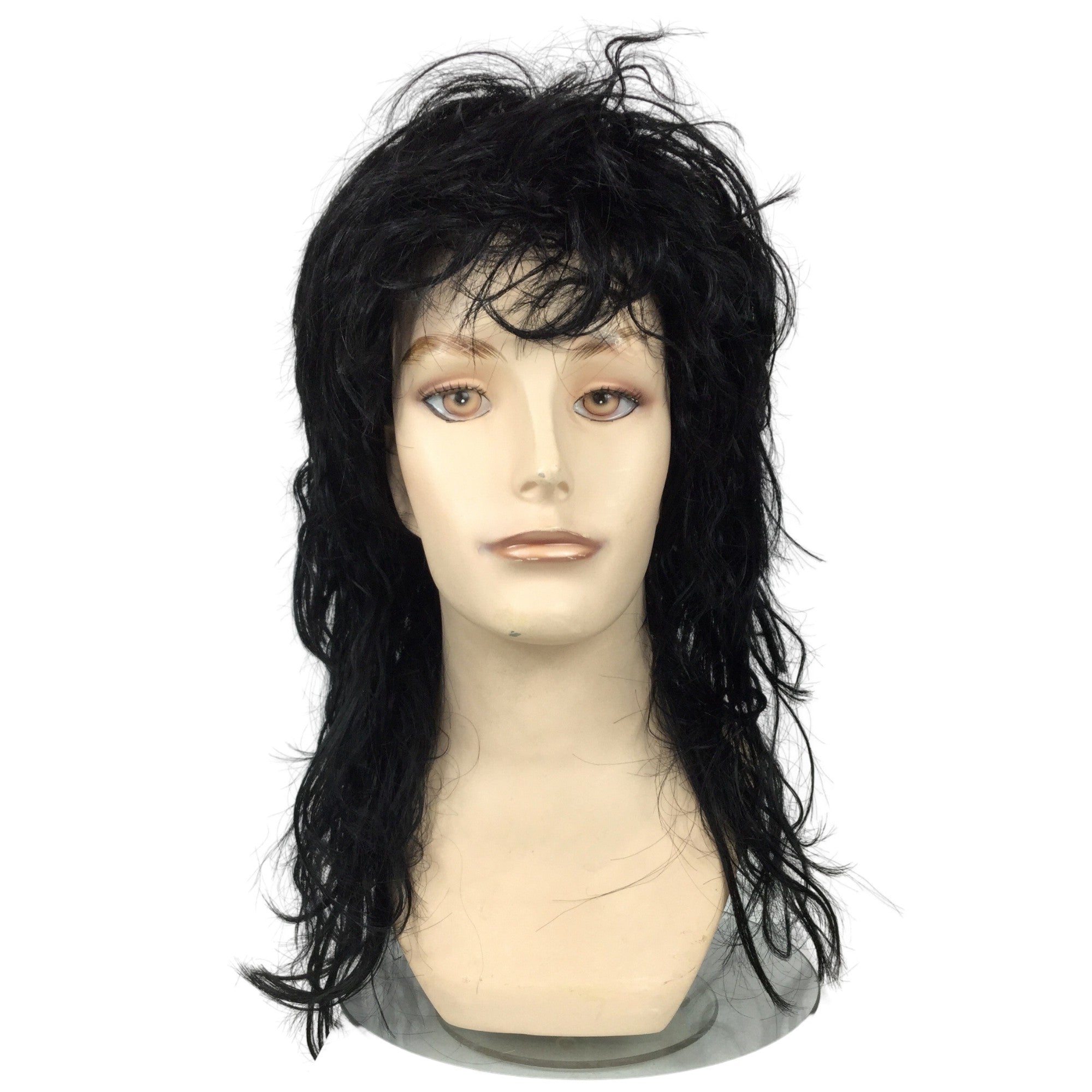 1990's Hair Metal Rocker Theatrical Wig in Natural Colors