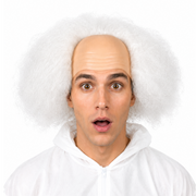 DOC BROWN Inspired Theatrical Bald Cap Wig