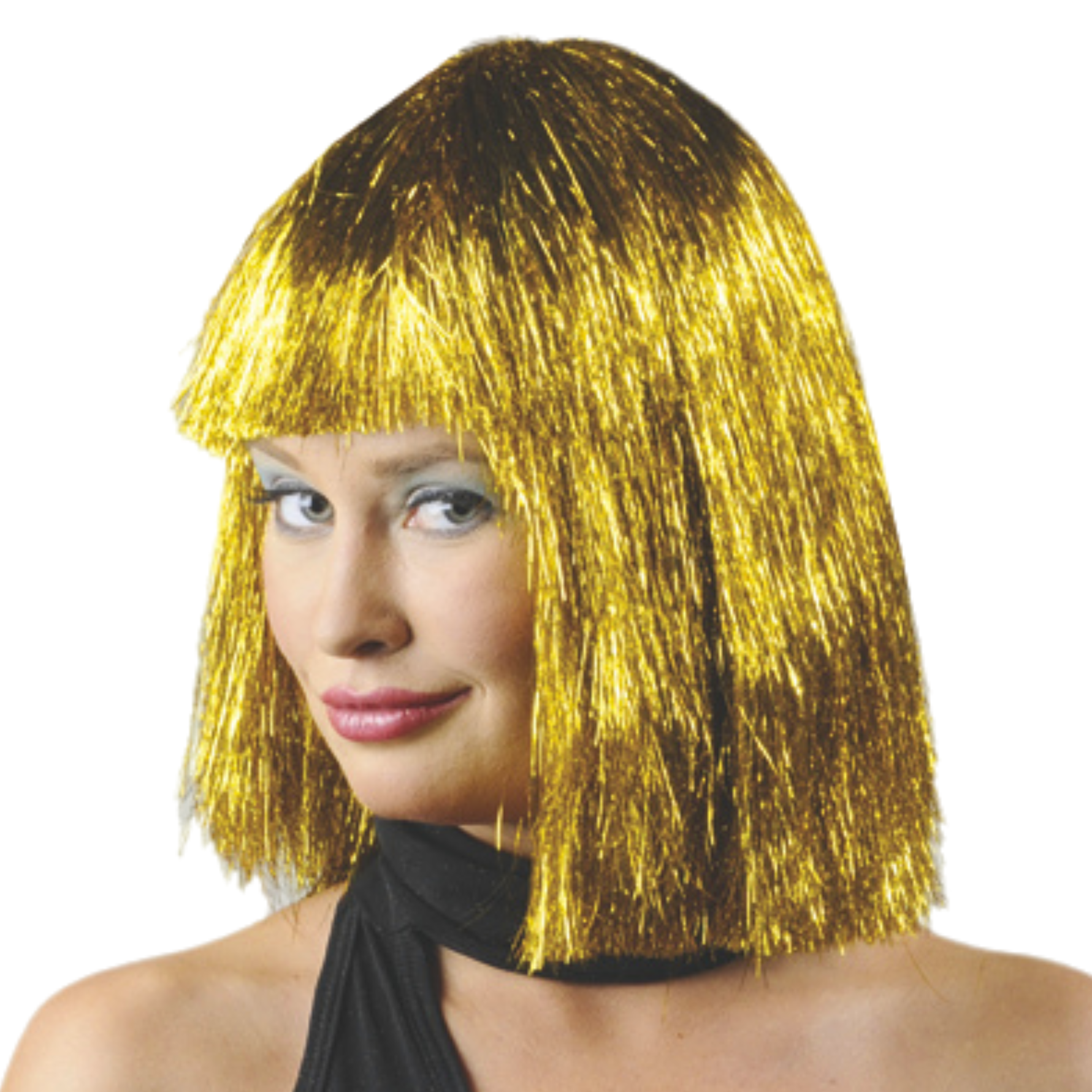 MARDI GRAS Tinsel Theatrical Costume Wig - 3 Colors