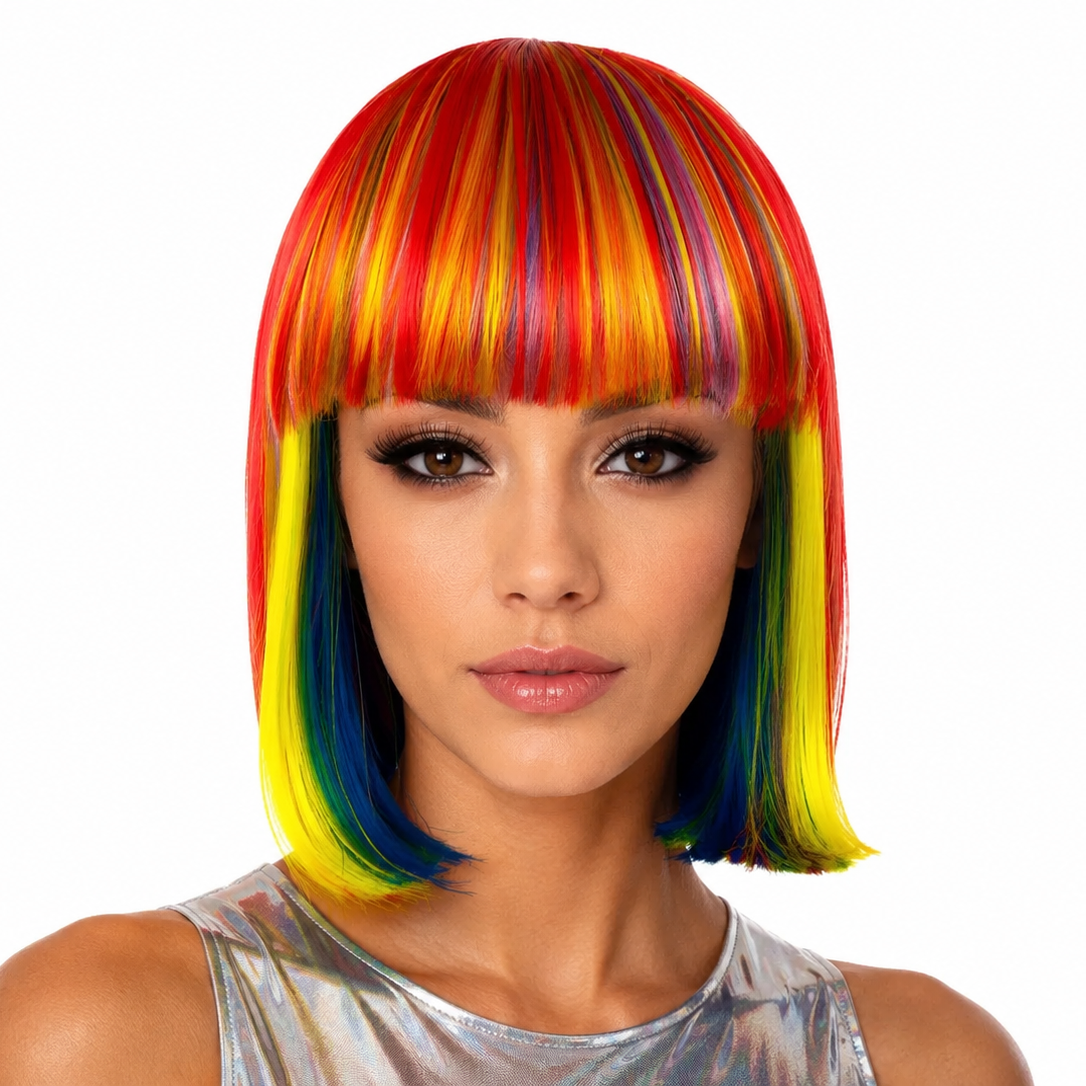 Rainbow Pride Deluxe Cosplay Costume Wig