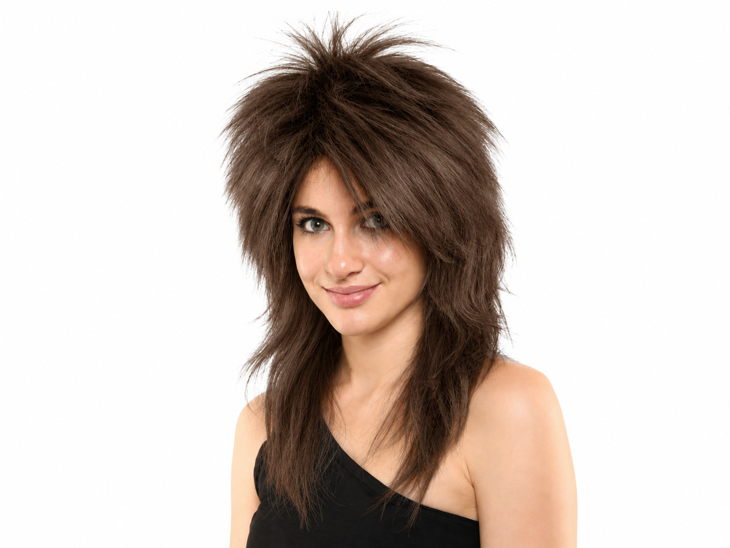 1980’s Spiky Punk Rocker Wig - 3 Natural Colors