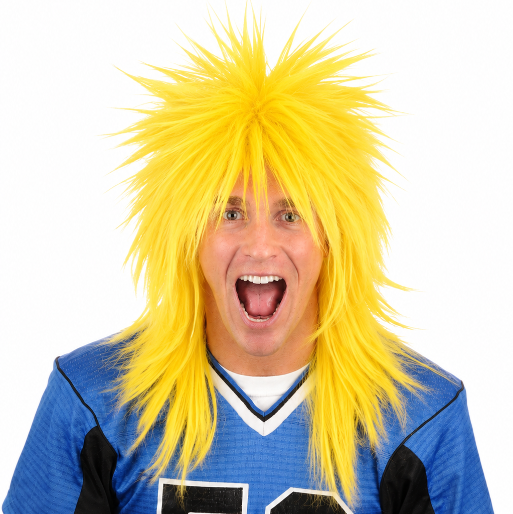 Sports Fan Premium Long Spiky Wig - 7 Team Colors