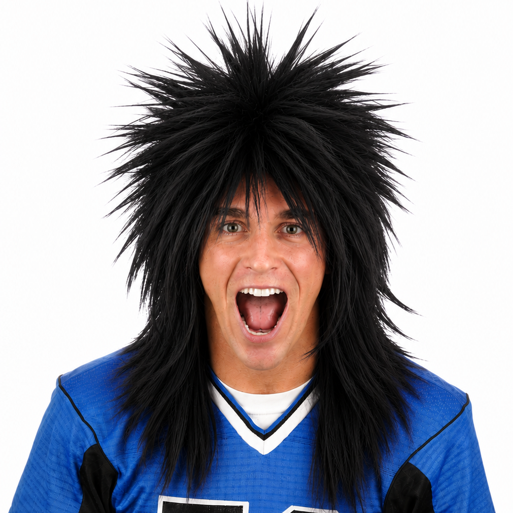 Sports Fan Premium Long Spiky Wig - 7 Team Colors