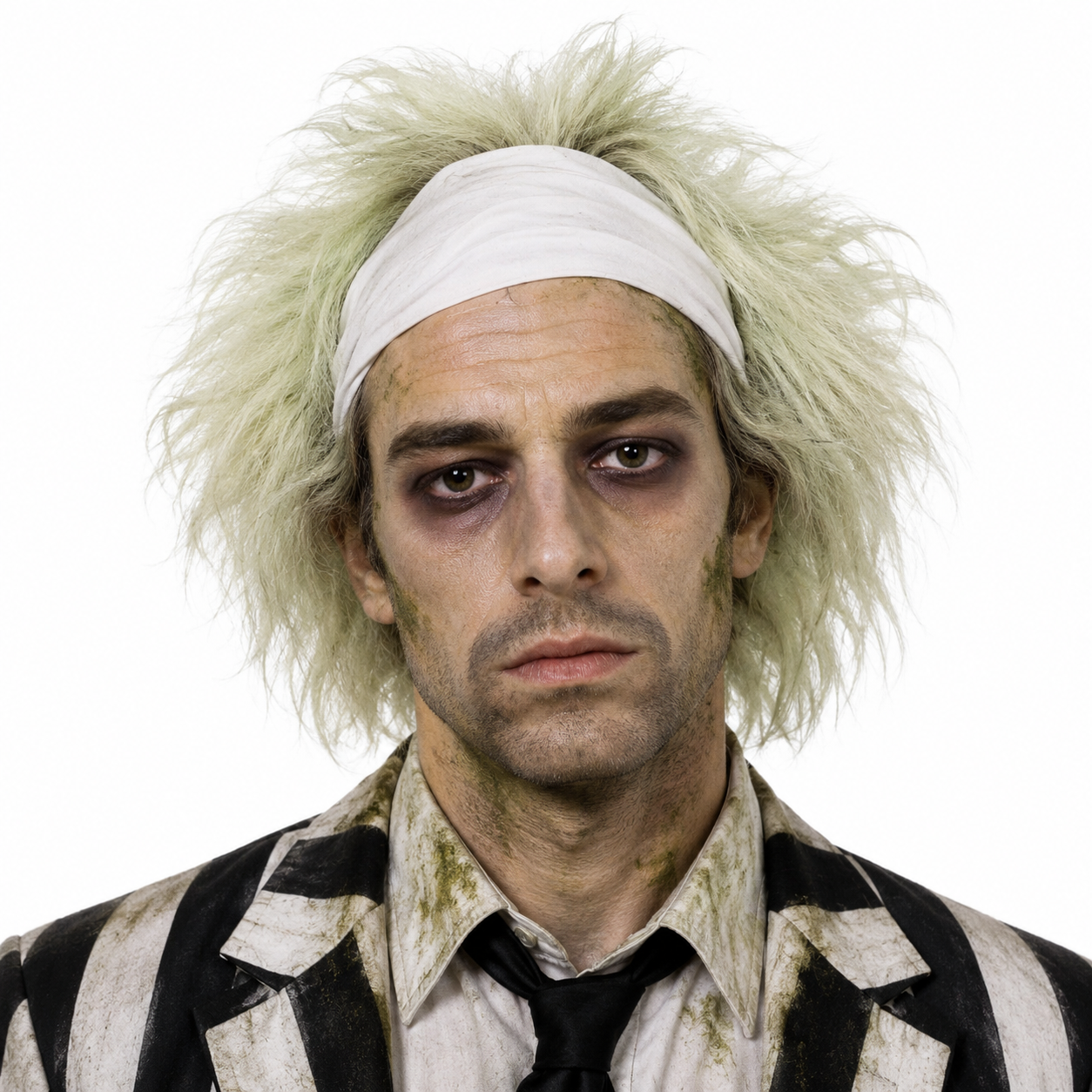 Crazy Dead Guy Theatrical Bald Cap Wig