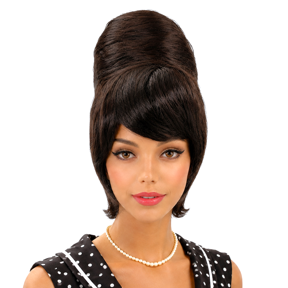 1950’s Round Beehive Theatrical Wig in Natural Colors