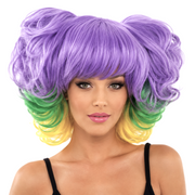 MARDI GRAS Pom-Pom  Beehive Theatrical Wig