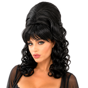 1960’s Vintage Wavy Curly Beehive Theatrical Wig in Natural Colors