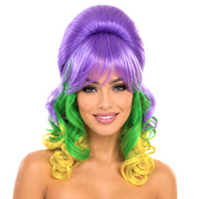 MARDI GRAS Premium Beehive Theatrical Wig