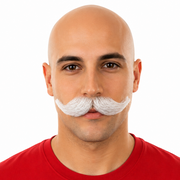 Theatrical Quality Santa Claus Style Premium Handlebar Mustache