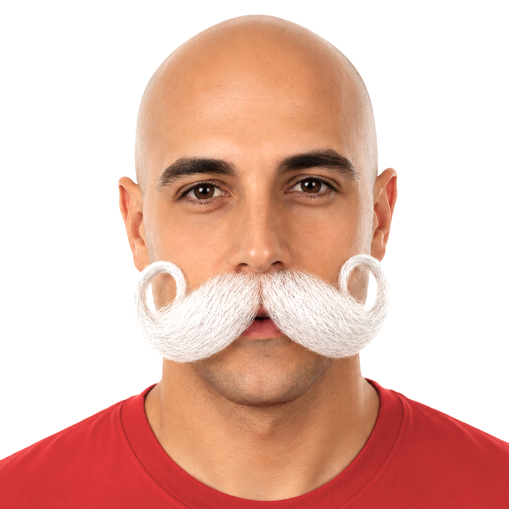 Theatrical Quality Big Curl Santa Premium Mustache