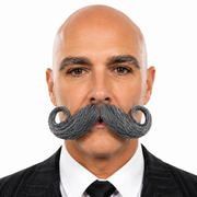 Theatrical Quality Big Curl Handlebar Premium Mustache - 6 Colors