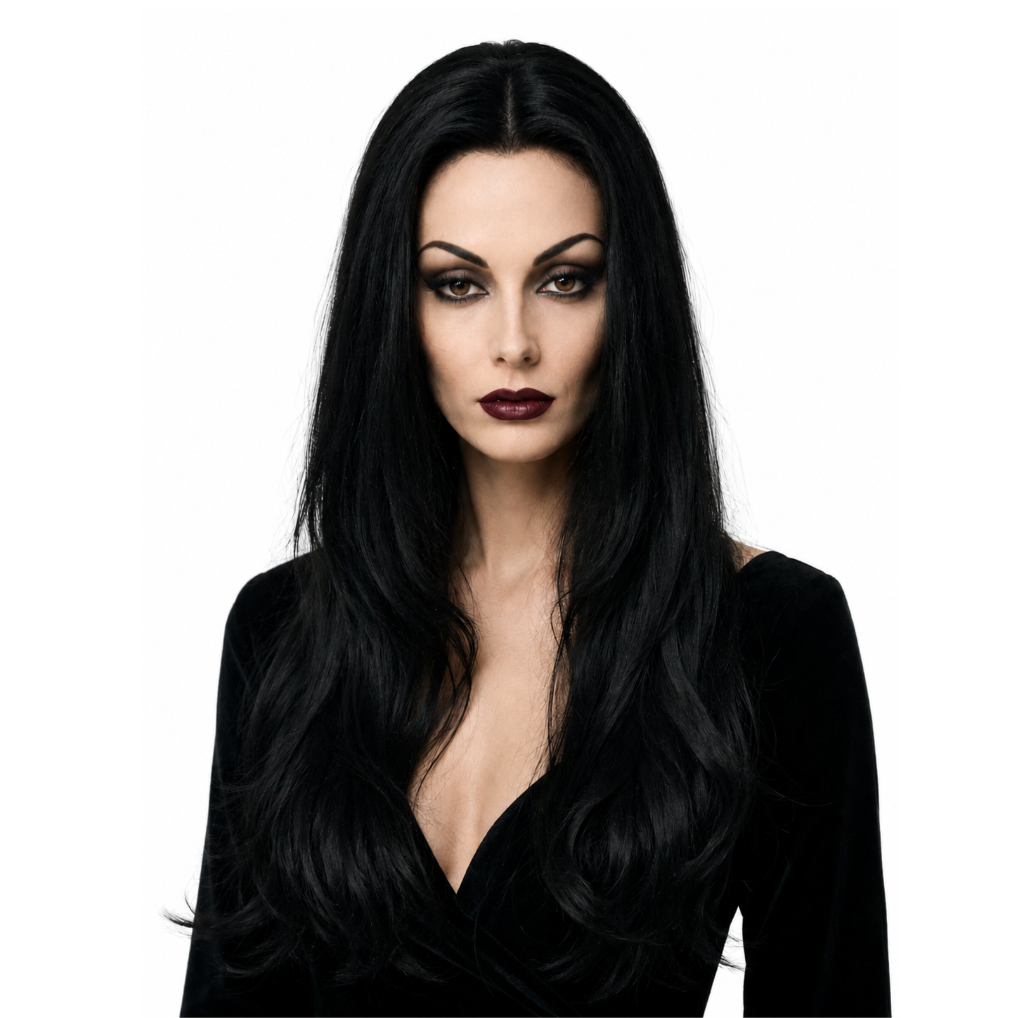 MORTICIA ADDAMS Theatrical Costume Wig