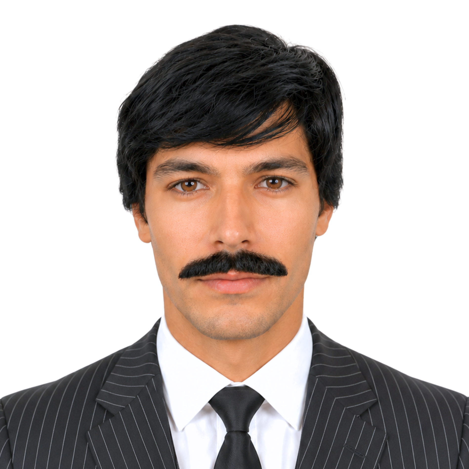 GOMEZ ADDAMS Style Theatrical Wig & Mustache Set