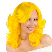 1980's Disco Queen Feathery Theatrical Costume Wig in Fun Party Colors