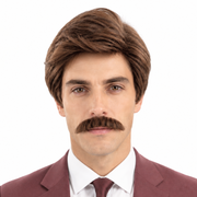 RON BURGUNDY Deluxe Theatrical Wig & Mustache Set