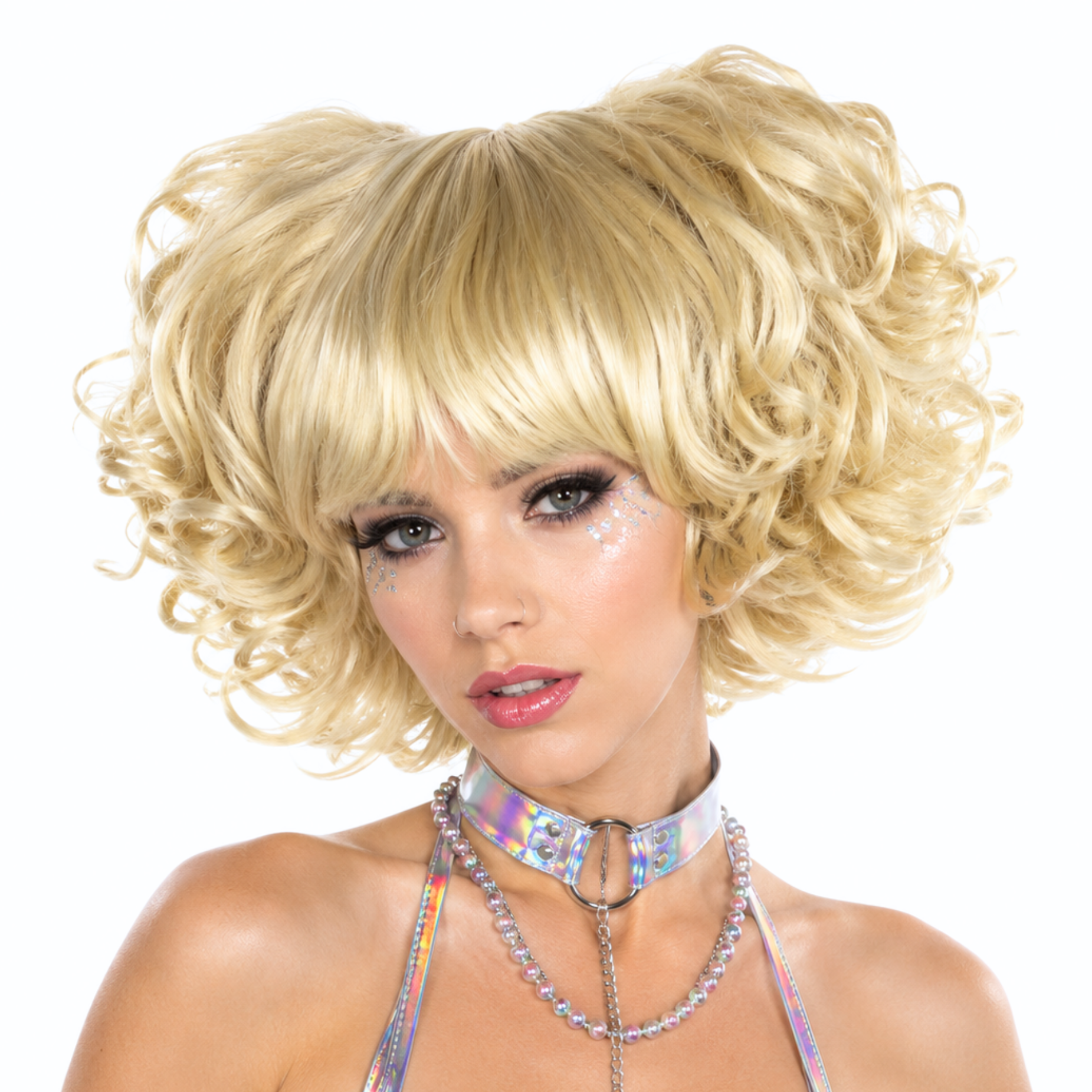 POM-POM Rave/Anime Theatrical Costume Wig in Natural Colors