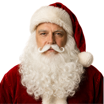 Santa Claus Beard & Mustache Curly Long Set
