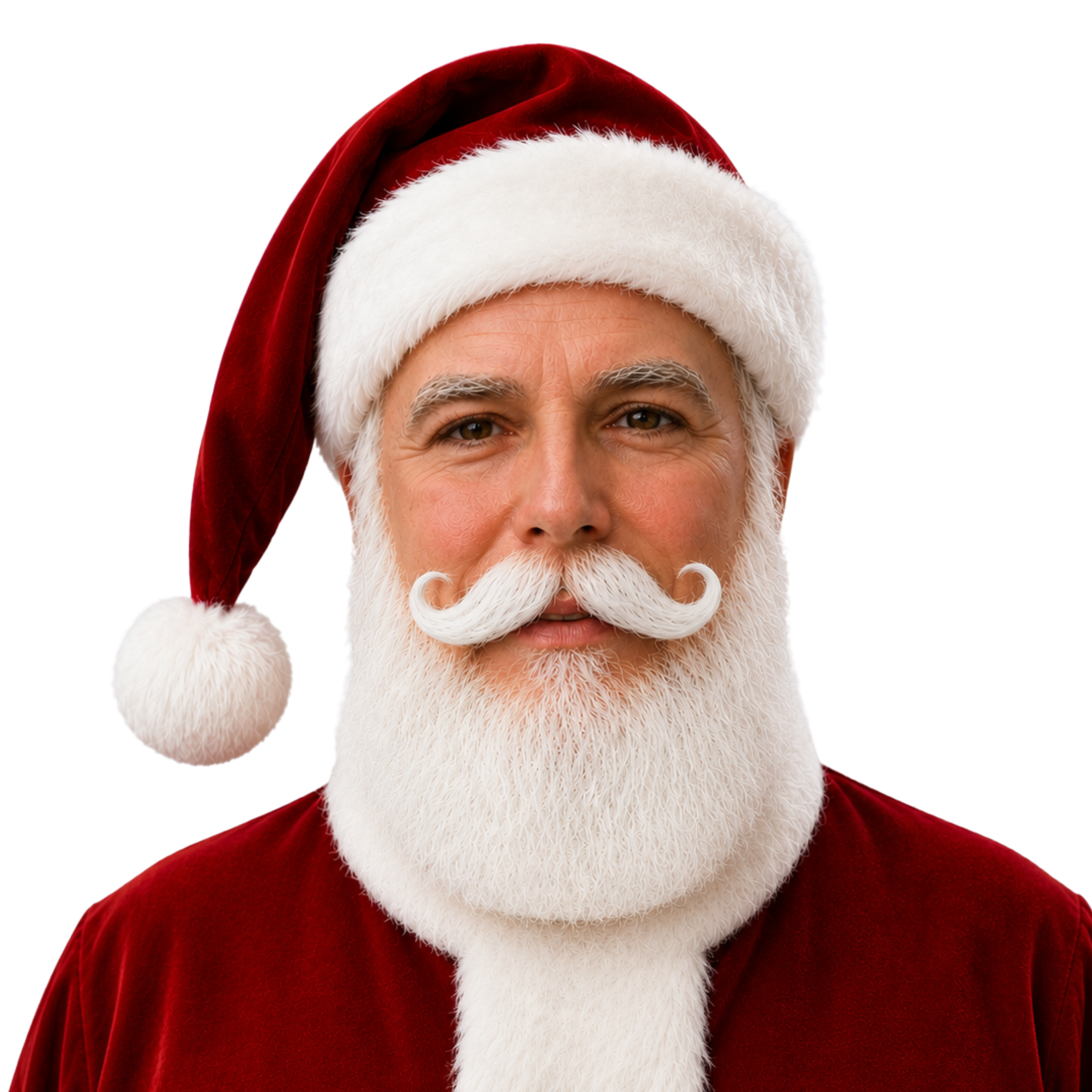 Santa Claus Beard & Mustache Modern Set