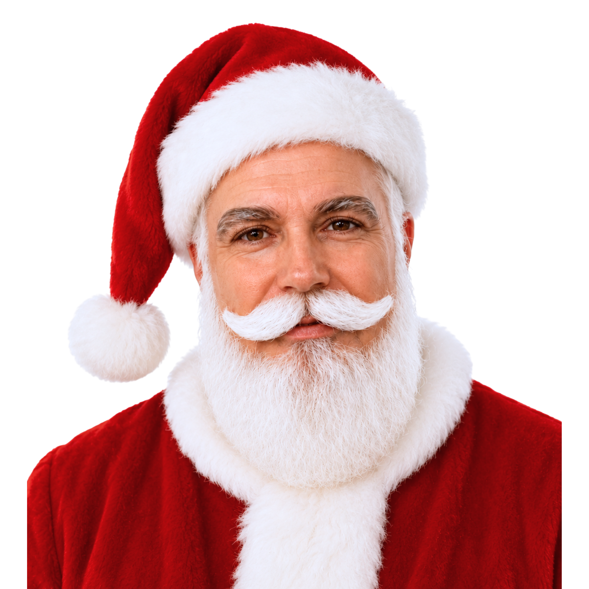 Santa Claus Beard & Mustache Modern Set