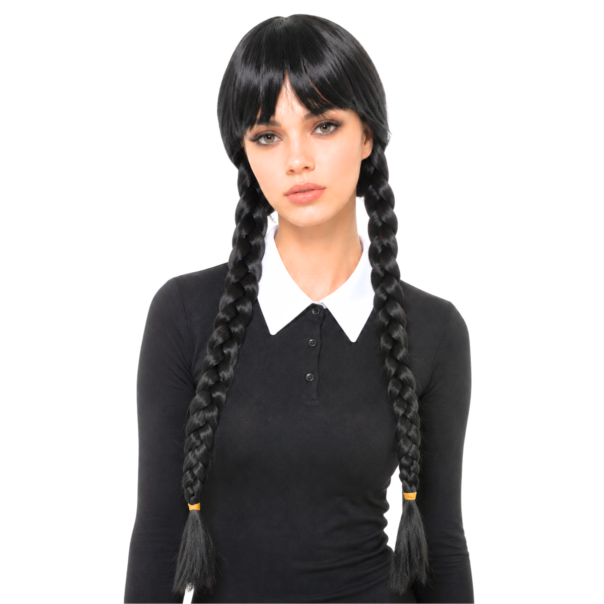 WEDNESDAY Style Theatrical Costume Wig w/ Bangs