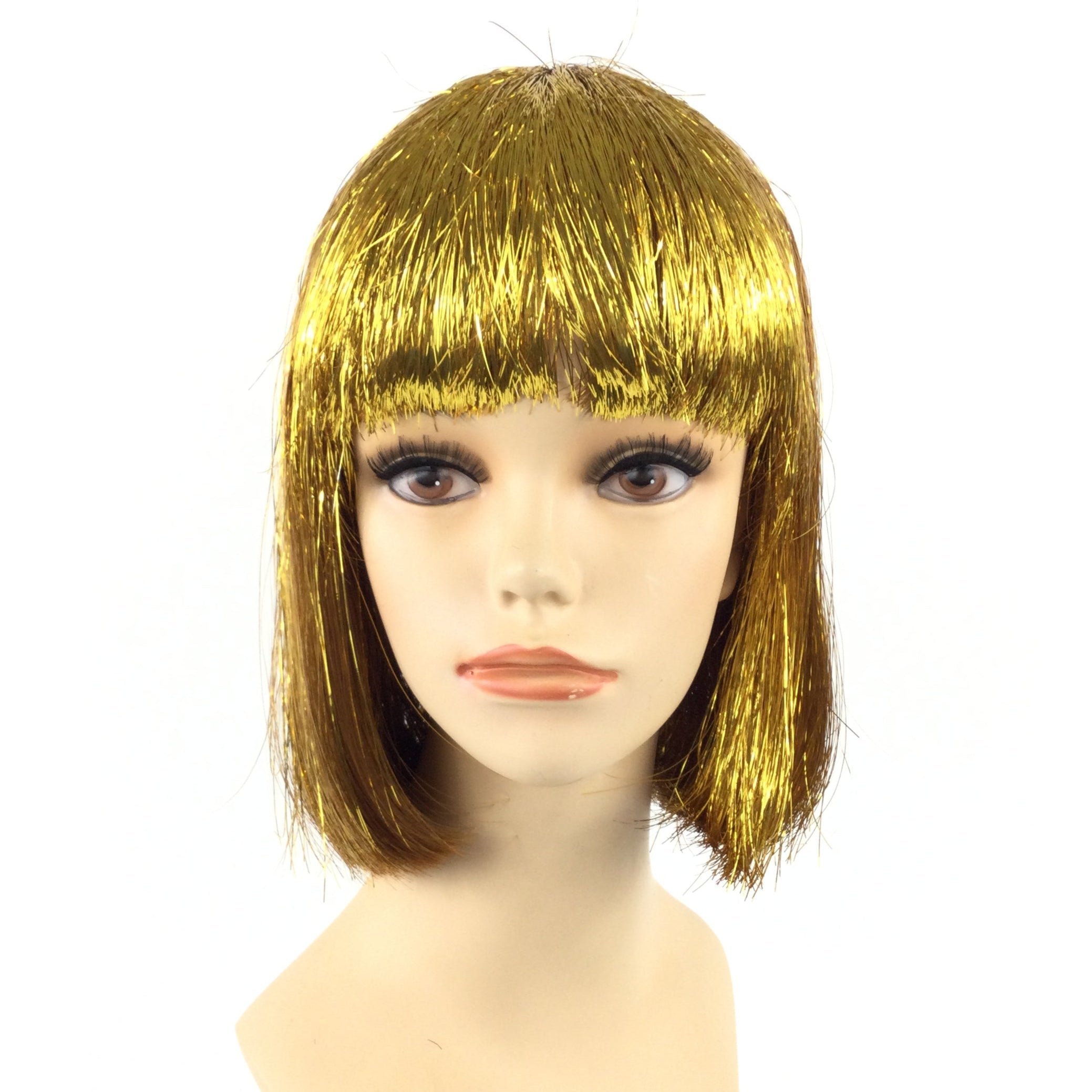 MARDI GRAS Tinsel Theatrical Costume Wig - 3 Colors