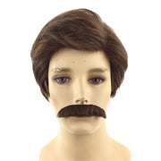 RON BURGUNDY Deluxe Theatrical Wig & Mustache Set