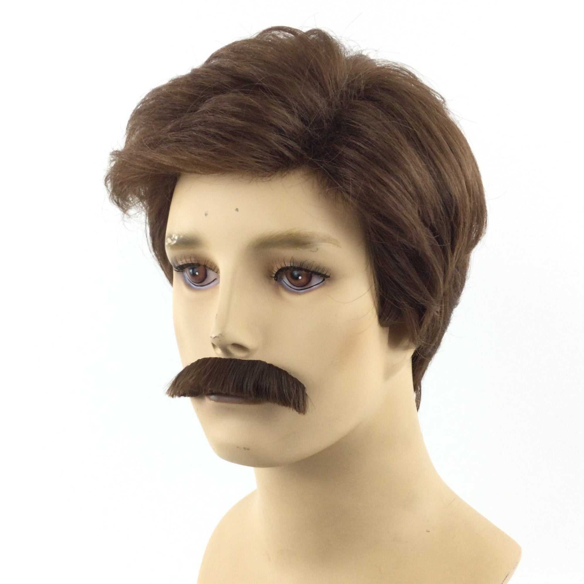 RON BURGUNDY Deluxe Theatrical Wig & Mustache Set