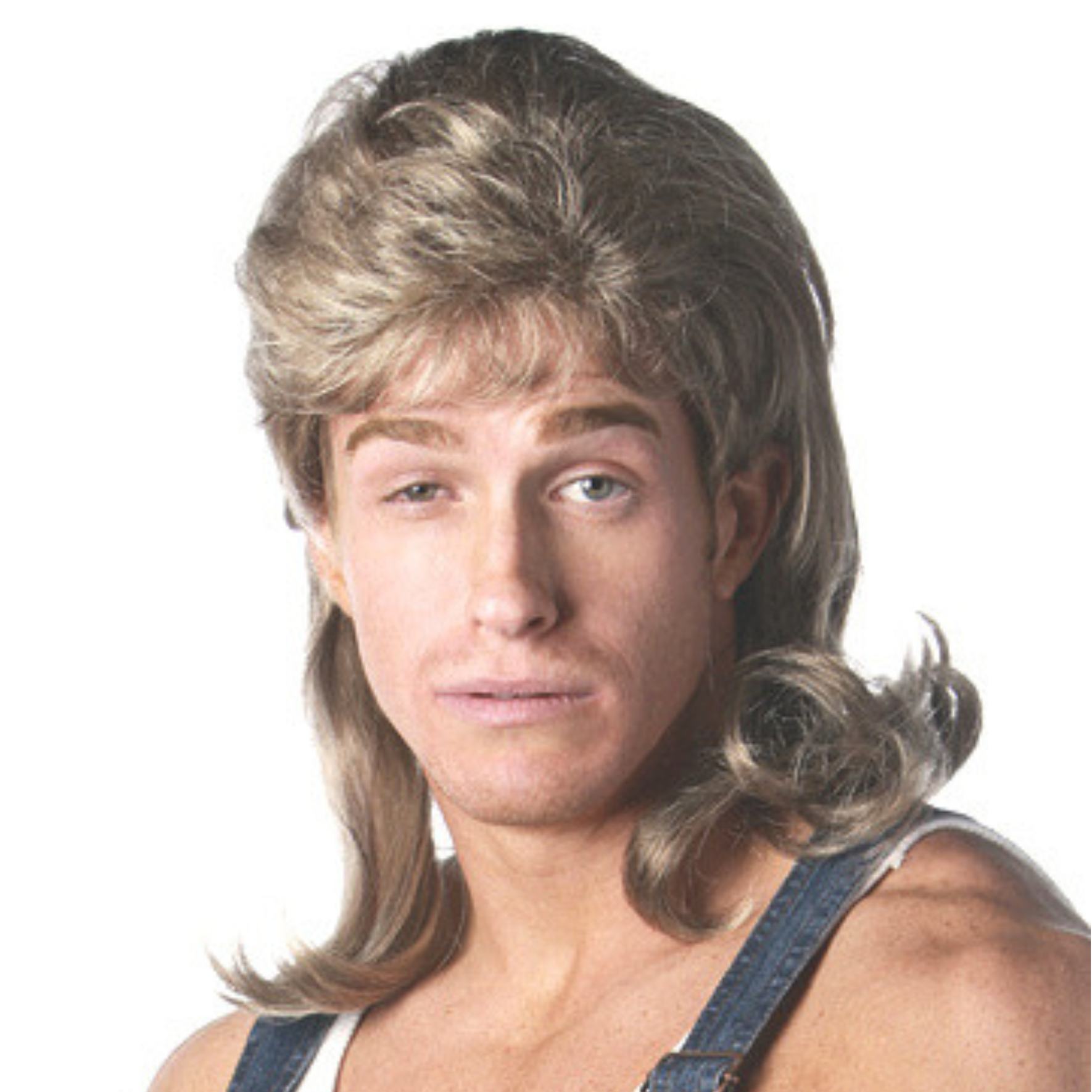 1980's Mullet Theatrical Wig in Natural Colors